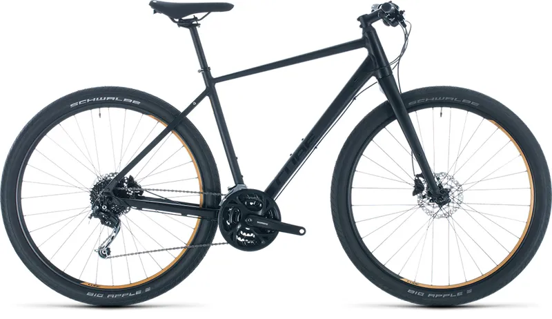 yellow hybrid bike