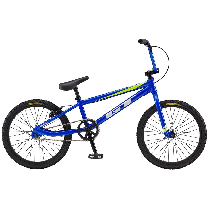 blue and yellow bmx bike