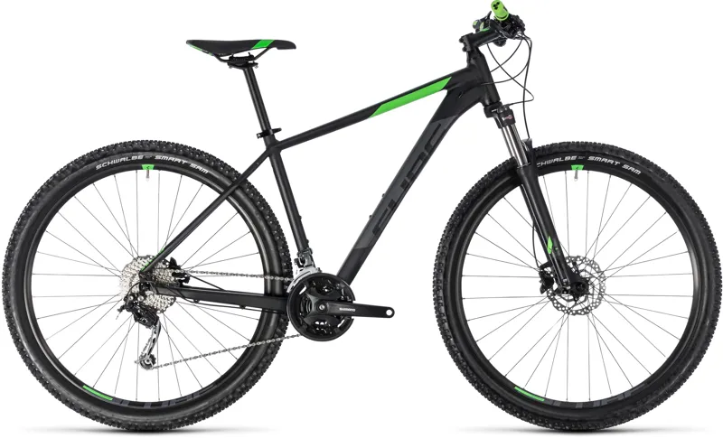 cube aim sl black flashgreen 2018