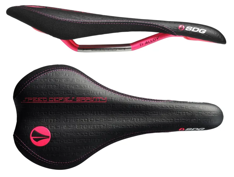 SDG Circuit Mtn Ti-Alloy Rail Saddle Black/Hot Pink
