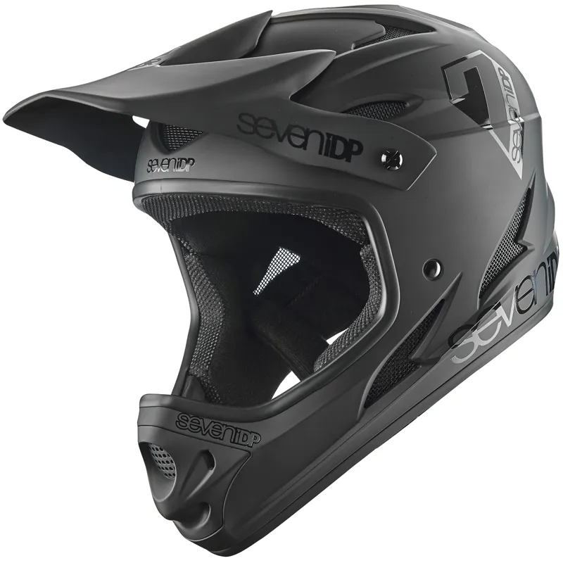 7idp M1 Full Face Mountain Bike Helmet - Matt Black/Gloss Black-5