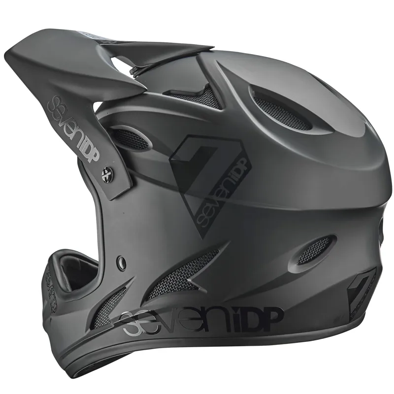 7idp M1 Full Face Mountain Bike Helmet - Matt Black/Gloss Black-3