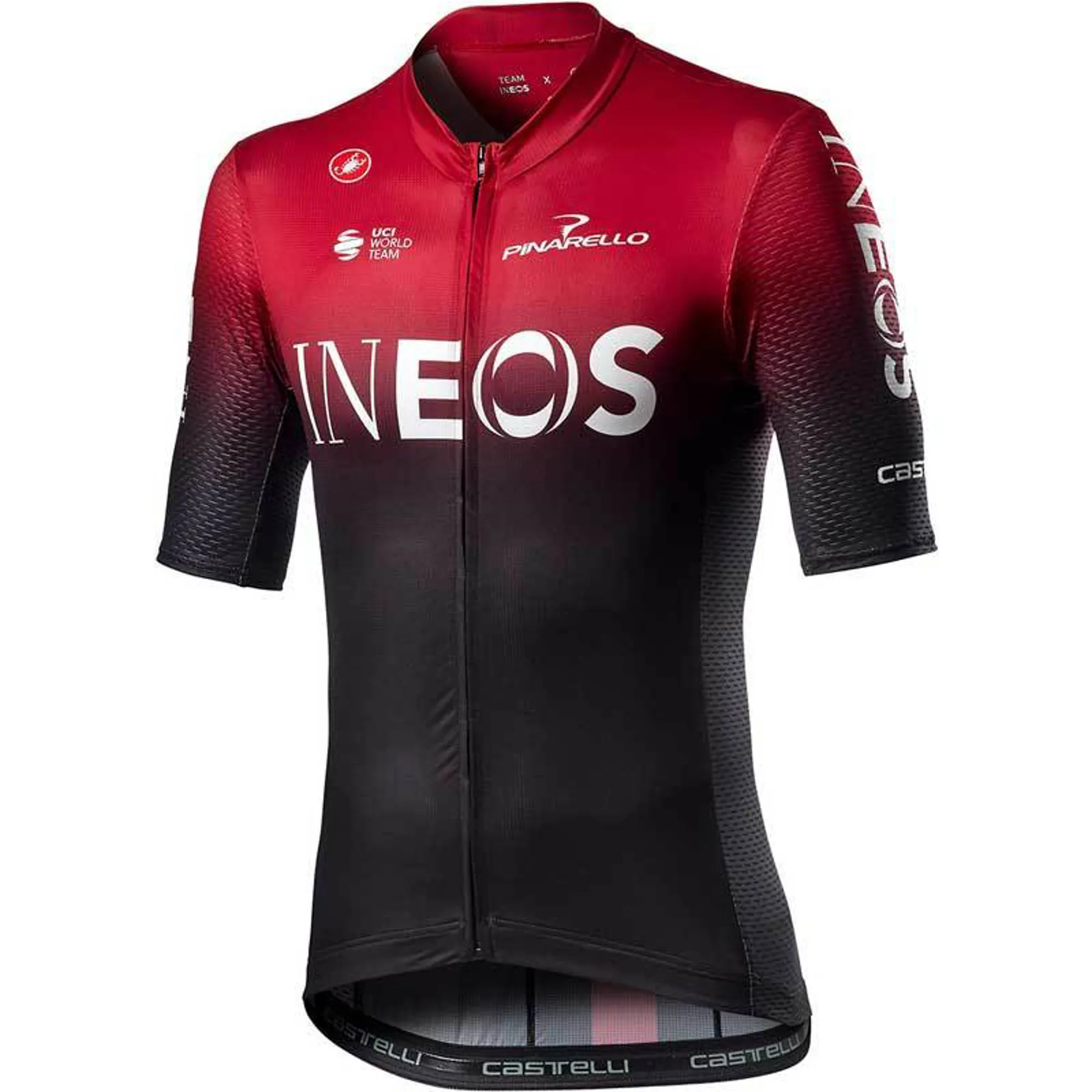 Castelli Team Ineos Competizione Short Sleeve Jersey Dark Red