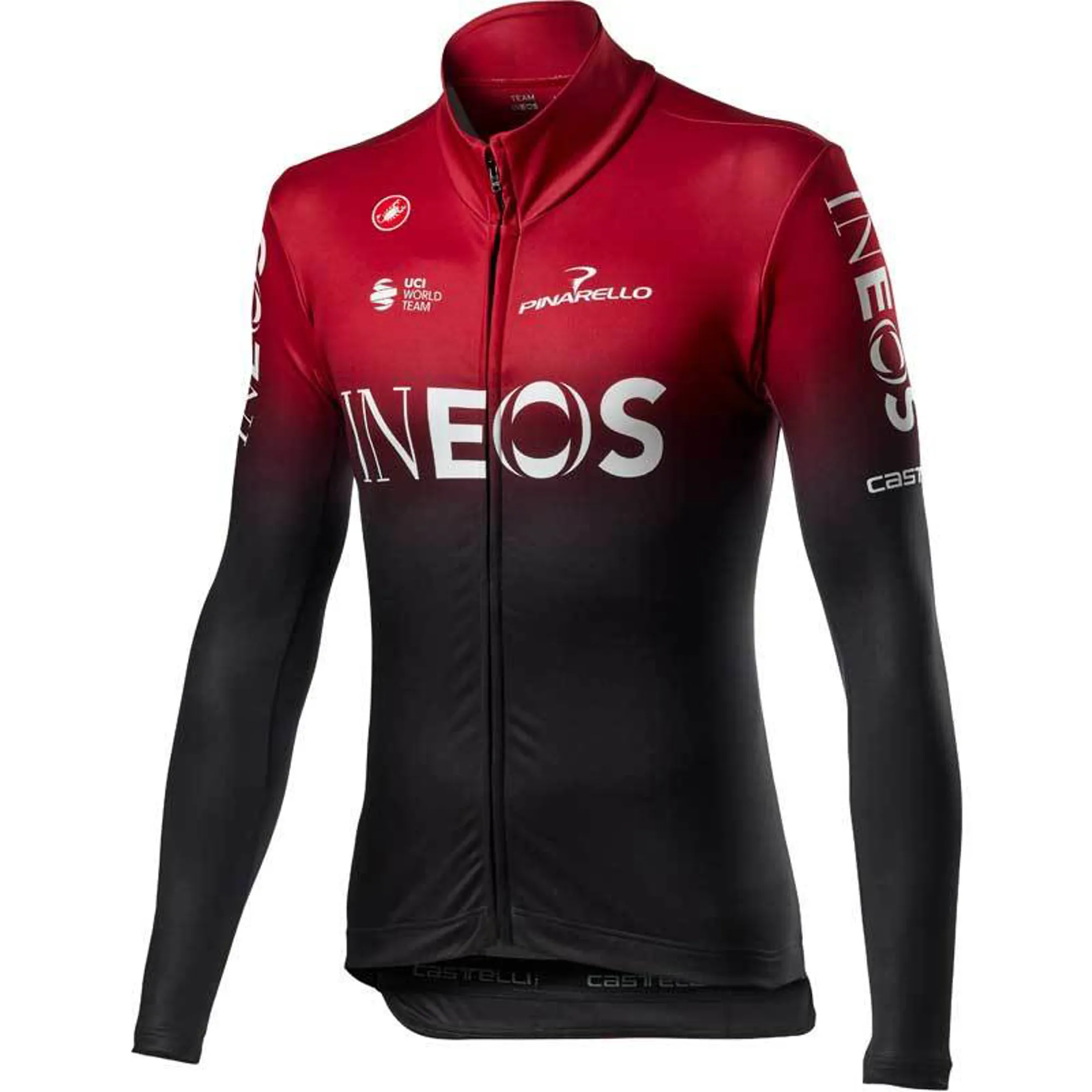 Castelli Team Ineos Long Sleeve Thermal Jersey Dark Red