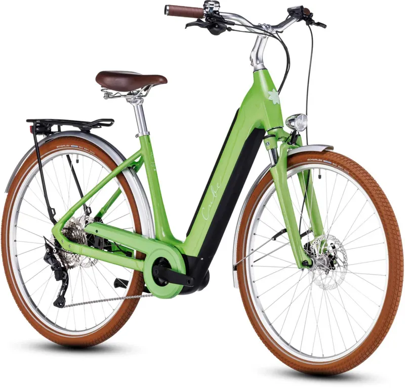Cube Ella Ride Hybrid 500 2024 Women's Electric Hybrid Bike - Green-1