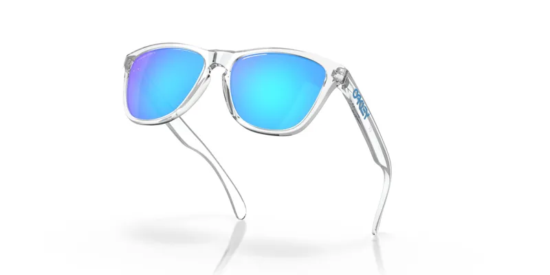 Oakley Frogskins Sunglasses - Clear/Prizm Sapphire Iridium Lens-3