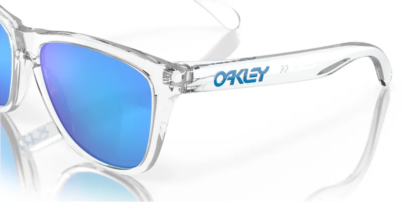 Oakley Frogskins Sunglasses - Clear/Prizm Sapphire Iridium Lens-6