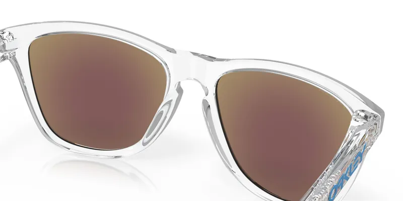Oakley Frogskins Sunglasses - Clear/Prizm Sapphire Iridium Lens-7