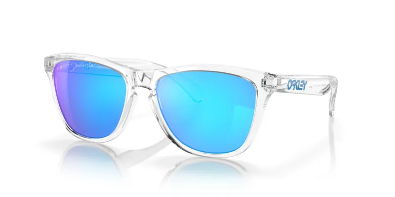 Oakley Frogskins Sunglasses - Clear/Prizm Sapphire Iridium Lens