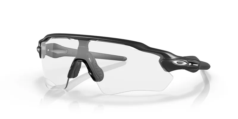 Oakley Radar Ev Path Cycling Sunglasses - Steel/Clear 50 Black Irid Photo Lens