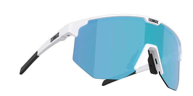 Bliz Hero Small Frame Cycling Sunglasses - Matt White/Brown Blue Mirror