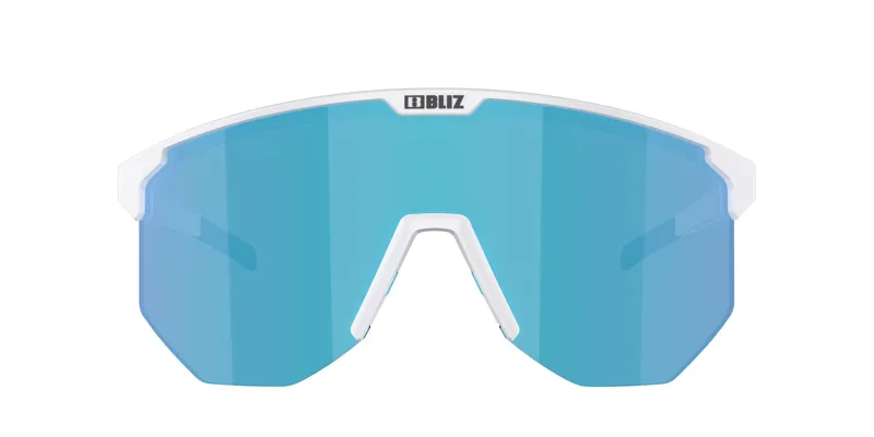 Bliz Hero Small Frame Cycling Sunglasses - Matt White/Brown Blue Mirror-2