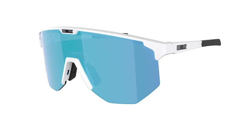 Bliz Hero Small Frame Cycling Sunglasses - Matt White/Brown Blue Mirror-4