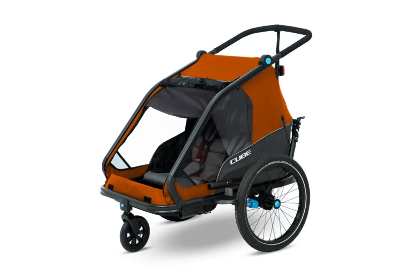 Cube Kids Trailer Double CMPT - X Actionteam Grey/Orange
