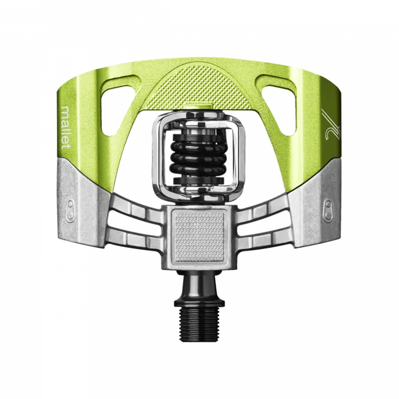 Crank Brothers Mallet 2 Clipless MTB Pedals - Silver/Green