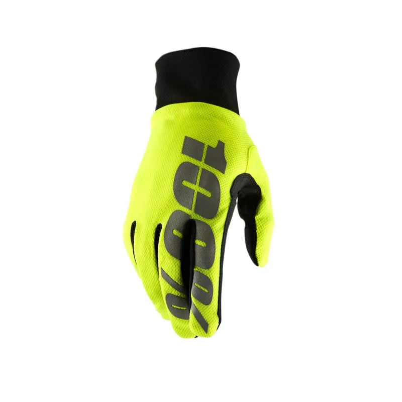 100 Percent Hydromatic Waterproof Long Finger Gloves - Neon Yellow