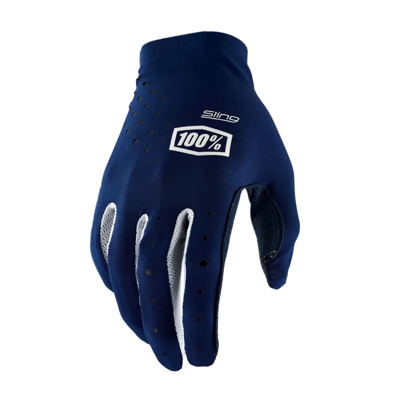100 Percent Sling MX Long Finger Gloves - Navy