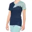 100 Percent Airmatic Womens Short Sleeve Jersey - Navy/Seafoam