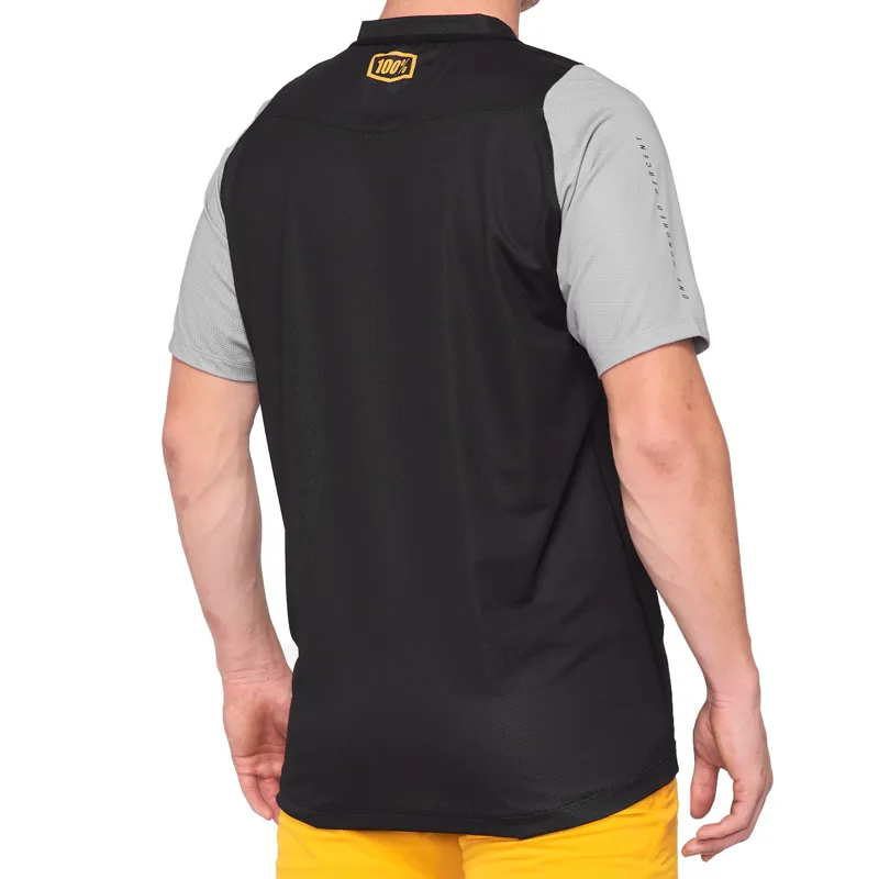 100 Percent Celium Short Sleeve Jersey - Black/Mustard-1
