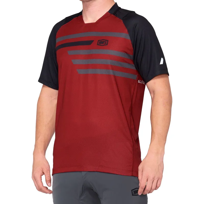 100 Percent Celium Short Sleeve Jersey - Brick/Black