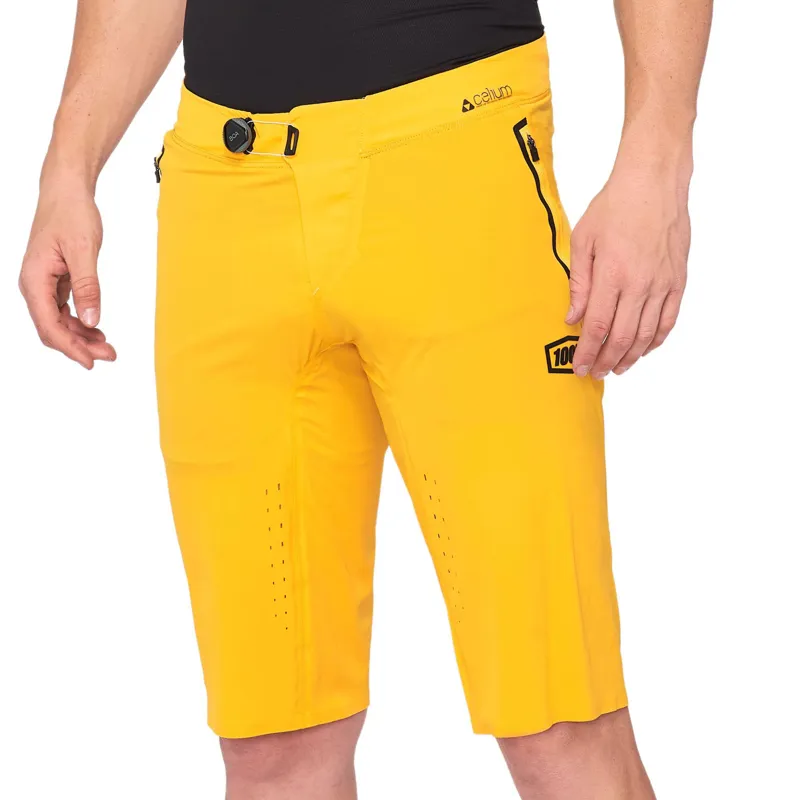 100 Percent Celium Baggy Shorts - Mustard