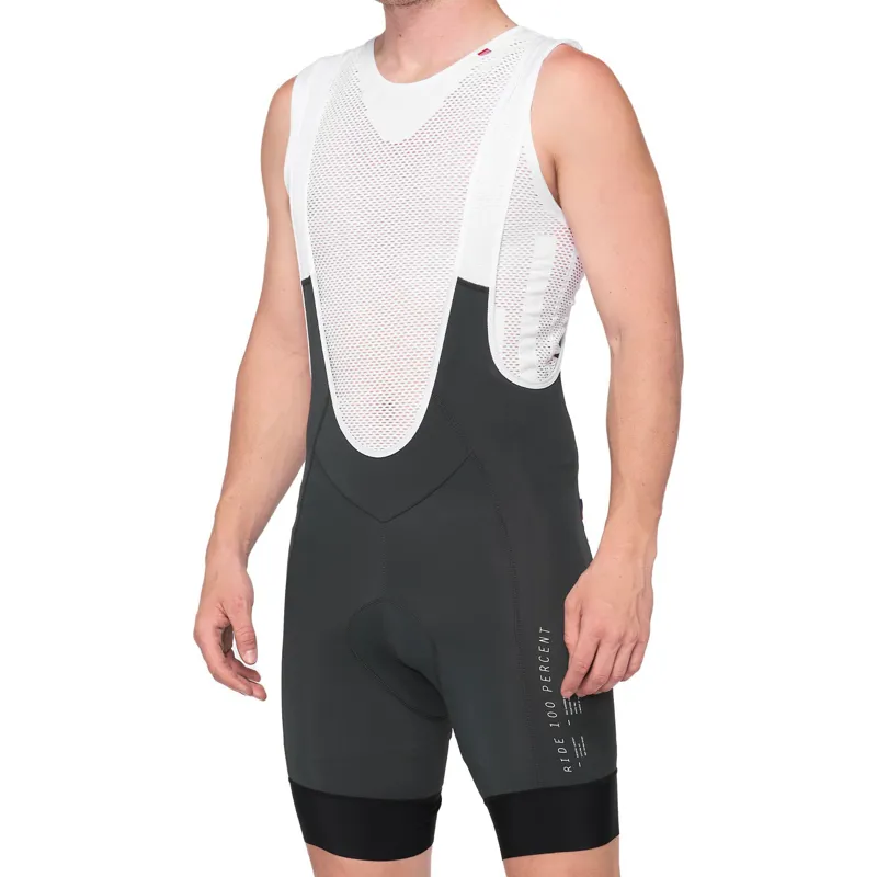 100 Percent Exceeda Bib Shorts - Charcoal