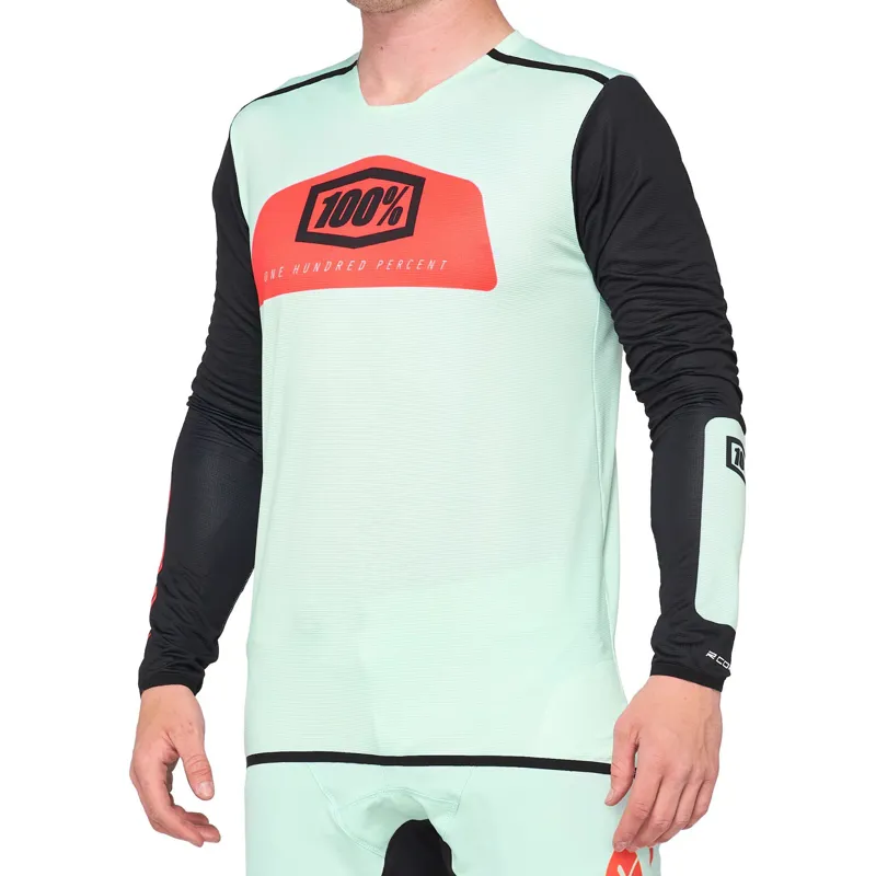 100 Percent R-Core X Long Sleeve Jersey - Foam/Black