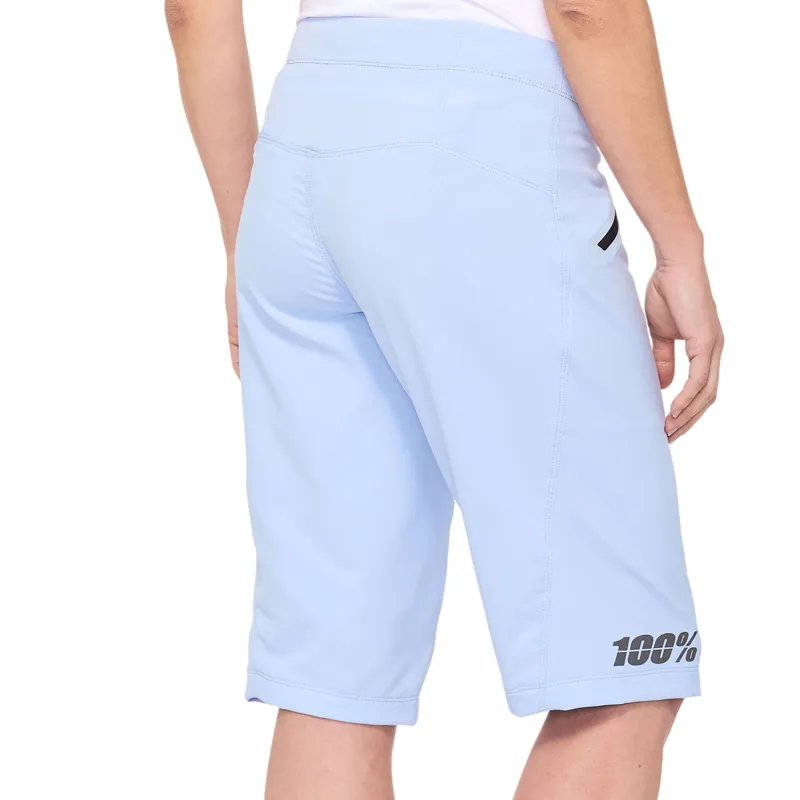 100 Percent Ridecamp Womens Baggy Shorts - Powder Blue-1