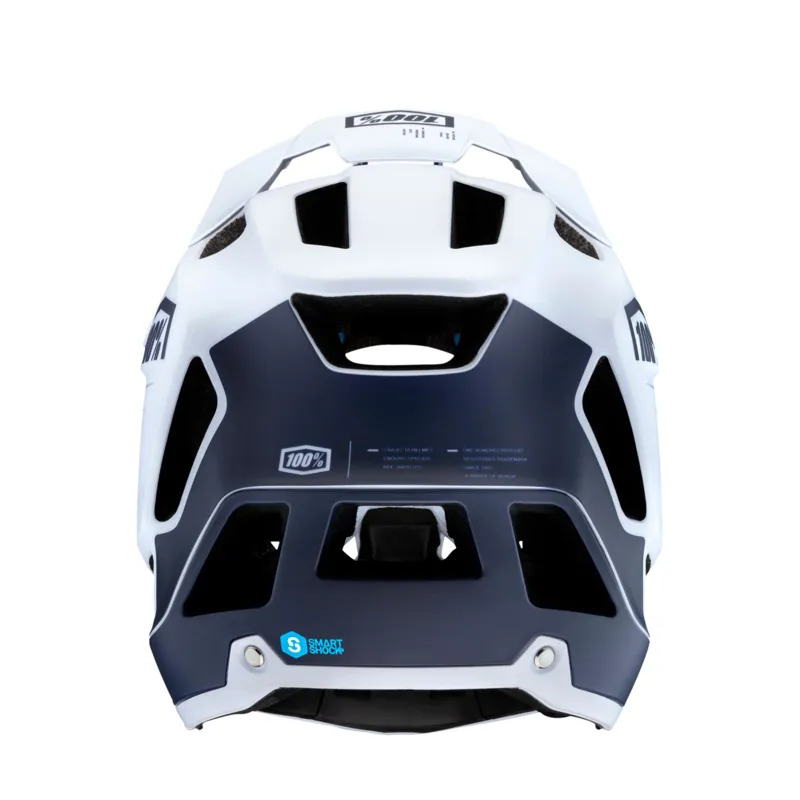 100 Percent Trajecta Full Face MTB Helmet - White/Navy-1