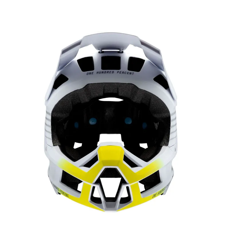 100 Percent Trajecta Full Face MTB Helmet - White/Navy-2