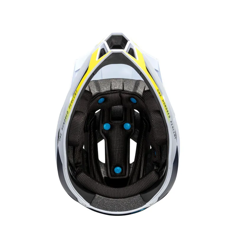 100 Percent Trajecta Full Face MTB Helmet - White/Navy-4