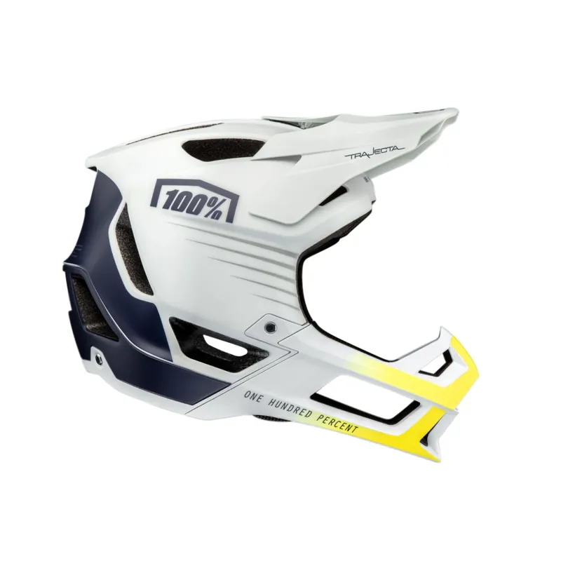 100 Percent Trajecta Full Face MTB Helmet - White/Navy
