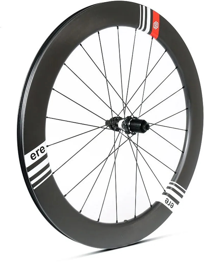 ERE Genus Ae 65 Carbon Disc Road Wheelset - Shimano - Black/White-2