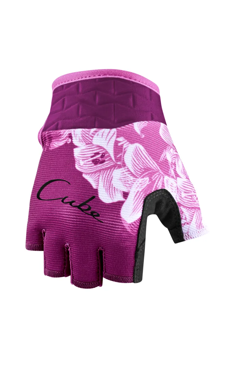 Cube Performance Junior Short Finger Gloves - Pink