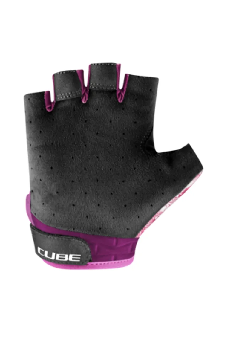 Cube Performance Junior Short Finger Gloves - Pink-1