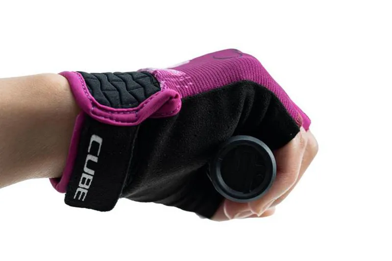 Cube Performance Junior Short Finger Gloves - Pink-4