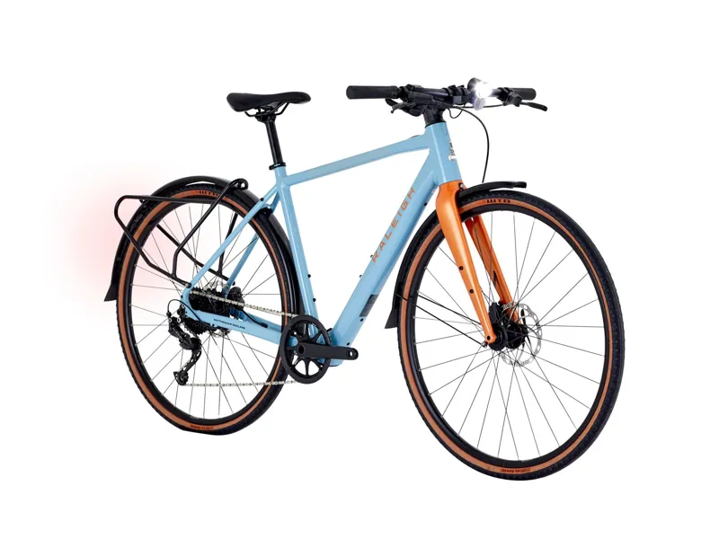 Raleigh Trace Electric Hybrid Bike - Blue-1