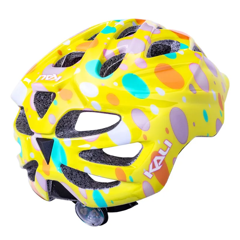 Kali Chakra Child Lighted Kids Helmet - Confetti Gloss Yellow-2