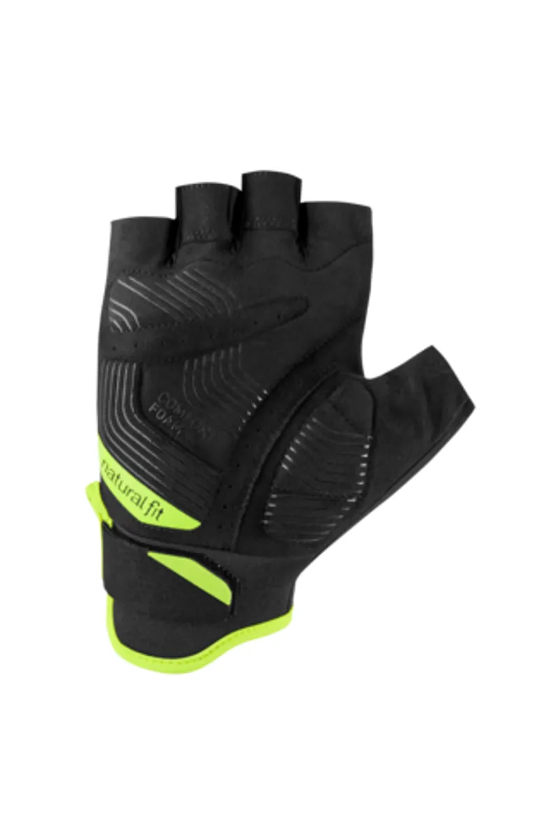 Cube X Natural Fit Short Finger Gloves - Grey/Yellow -1