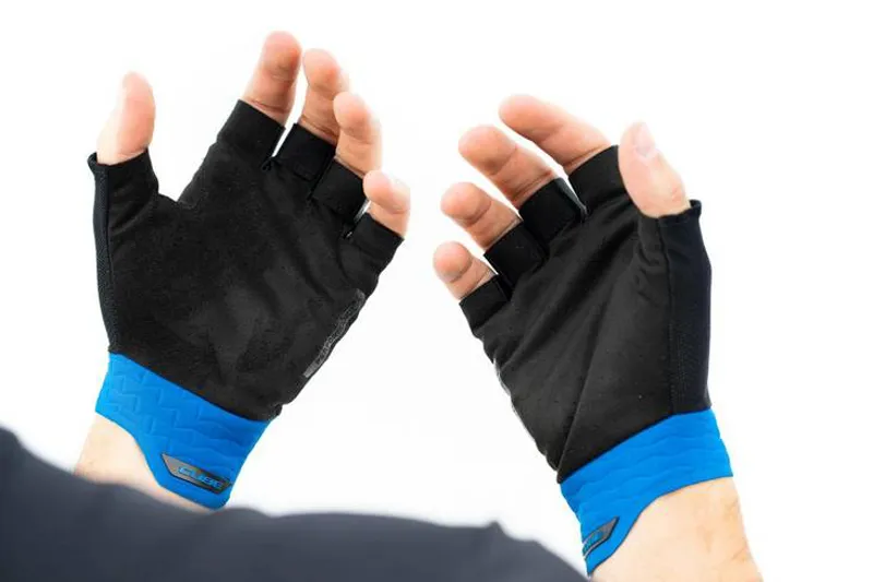 Cube Performance Short Finger Gloves - Black/Blue-5