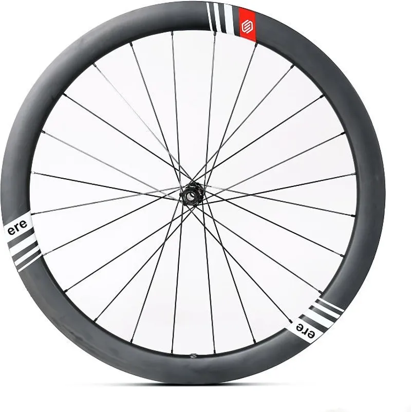 ERE Omnia CL 45 Carbon Disc Road Wheelset - Shimano - Black/White-1