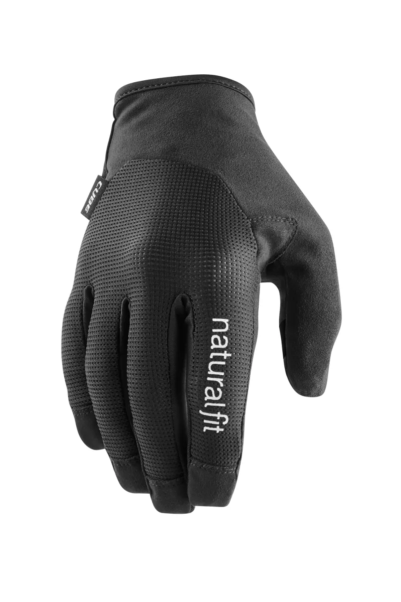 Cube X Natural Fit Long Finger Gloves - Black 