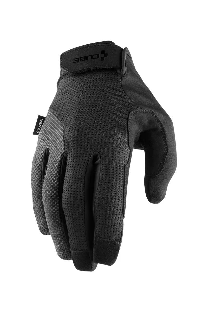 Cube Comfort Long Finger Gloves - Black/Grey 