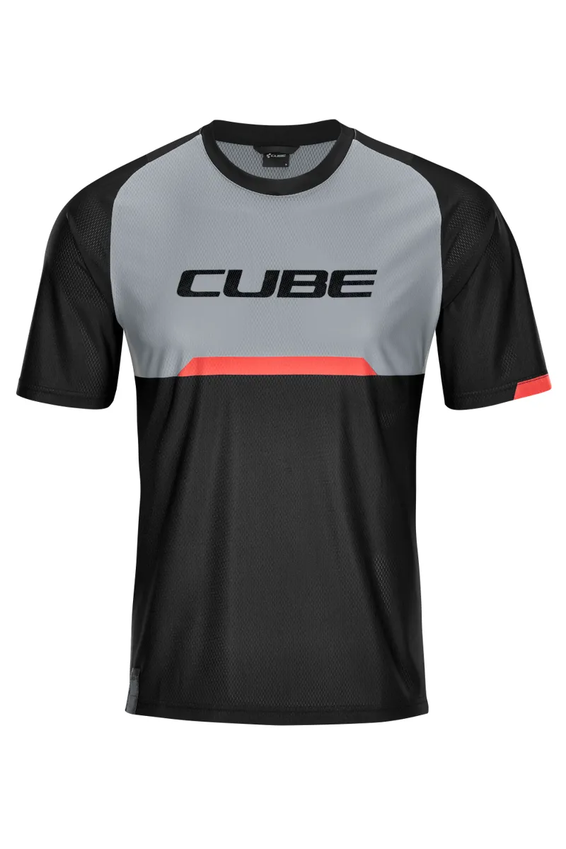 Cube Edge Round Neck Short Sleeve Jersey - Black/Grey 