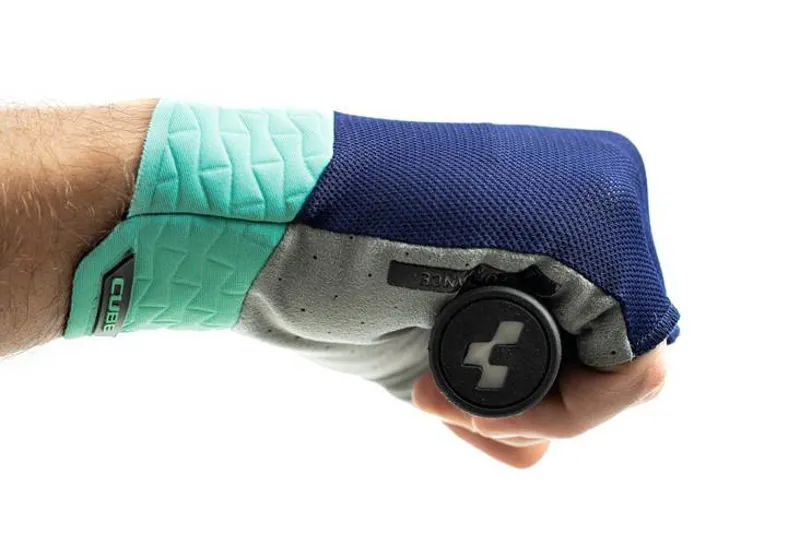 Cube Performance Short Finger Gloves - Blue/Mint -4
