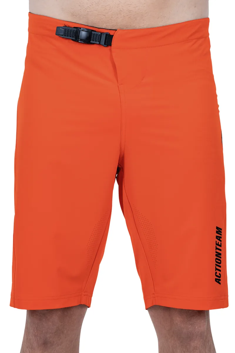 Cube Edge Lightweight Baggy Shorts - Orange -1