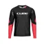 Cube Edge Round Neck Long Sleeve Jersey - Black/Red 