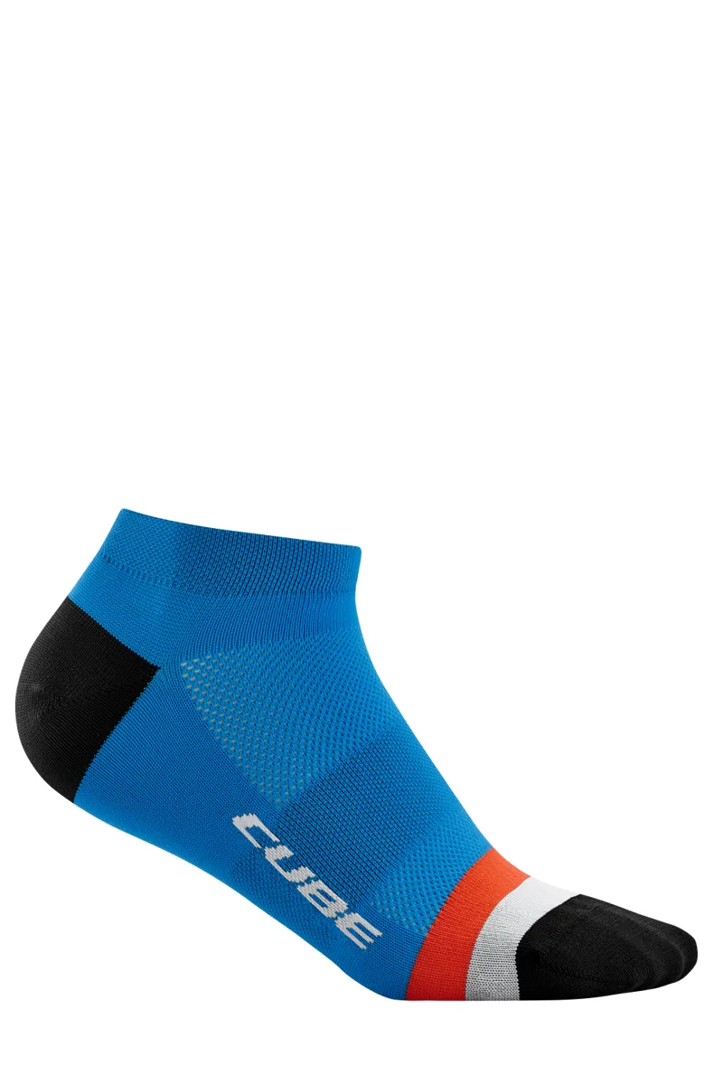 Cube Low Cut Teamline Socks - Blue/Red/Grey 