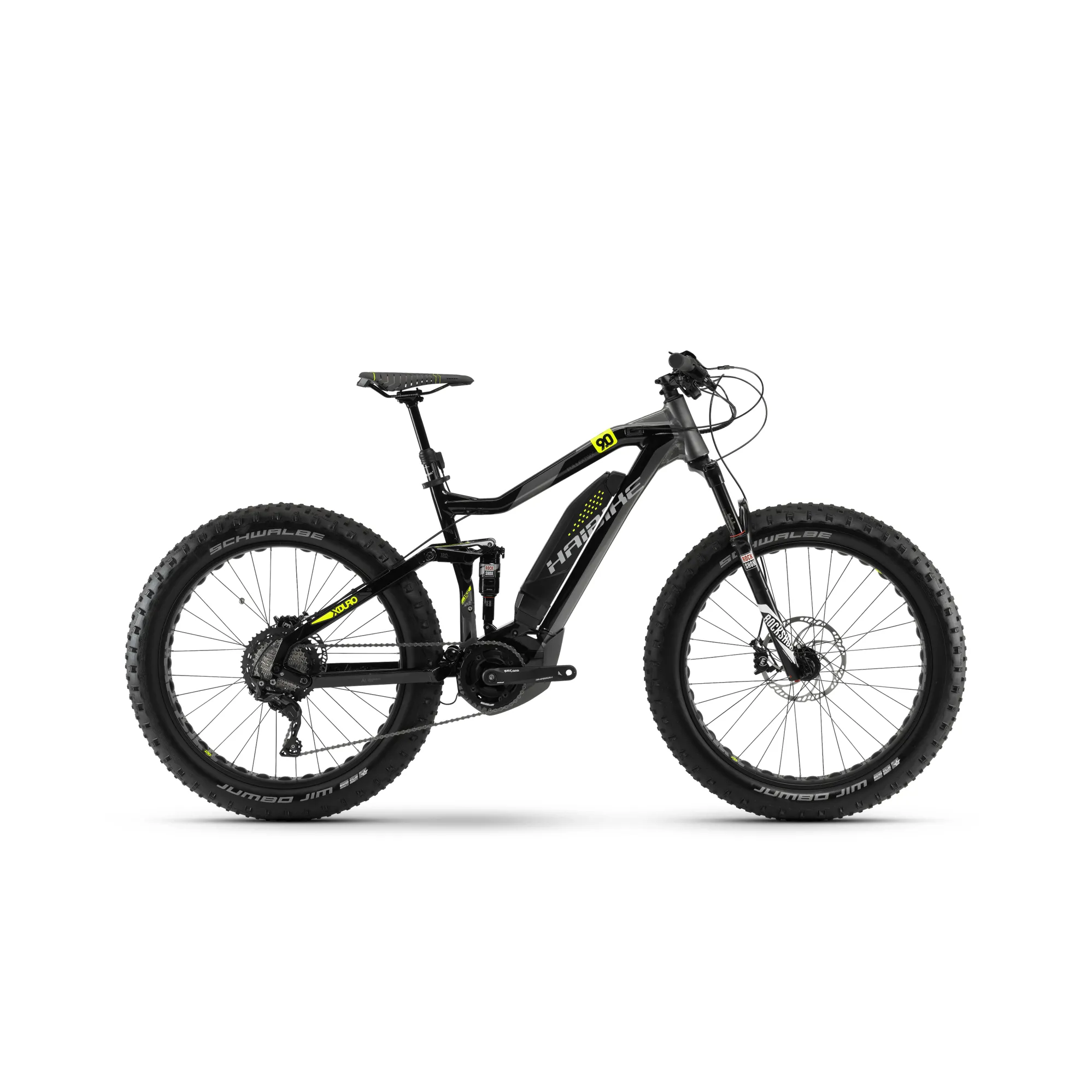 Haibike xDuro Fullfatsix 9.0 26 inch 2018 Electric MTB Black Yellow