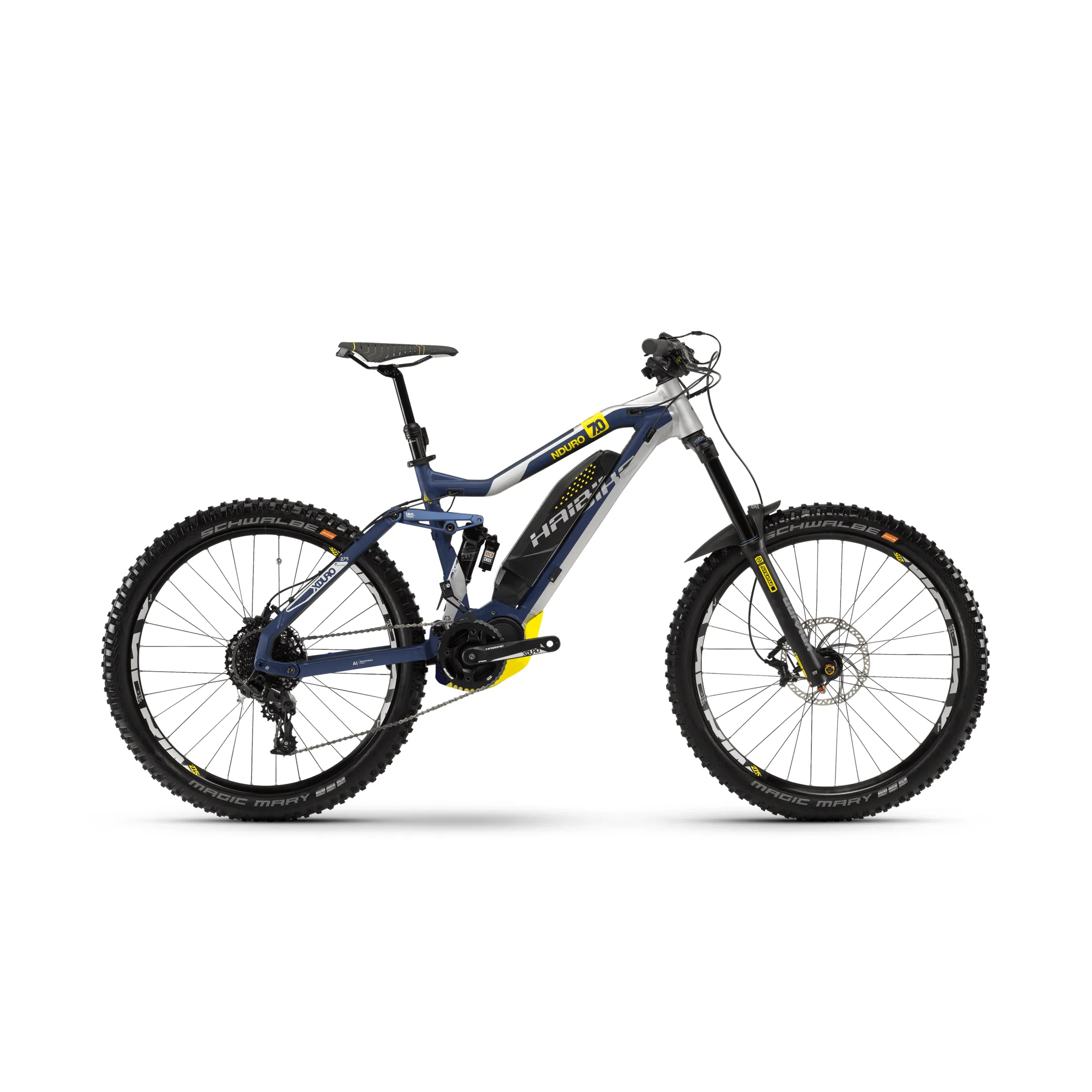 Haibike xDuro NDuro 7.0 27.5 inch 2018 Electric MTB Silver